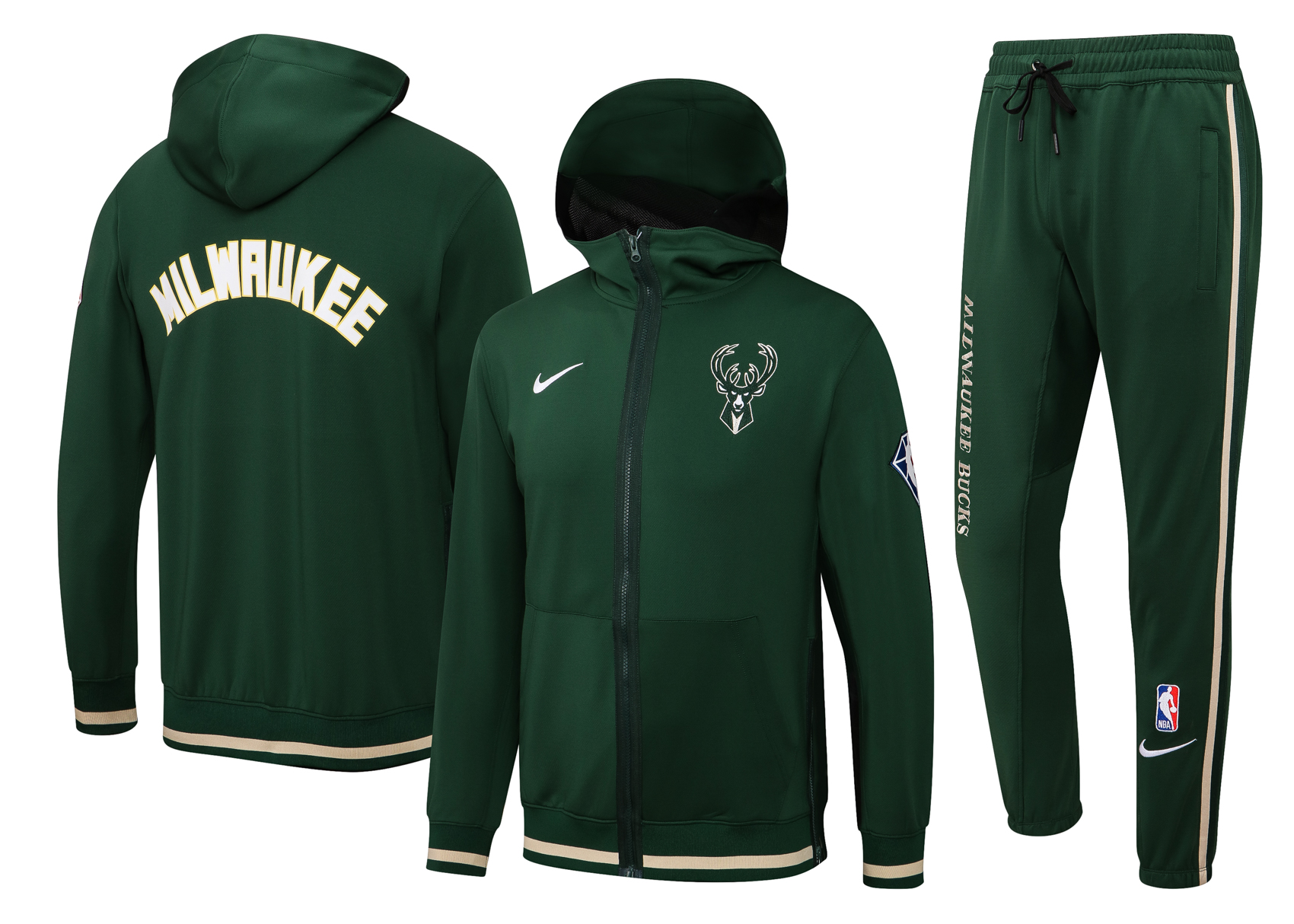 Men Milwaukee Bucks green 2024 NBA Nike Training suit
